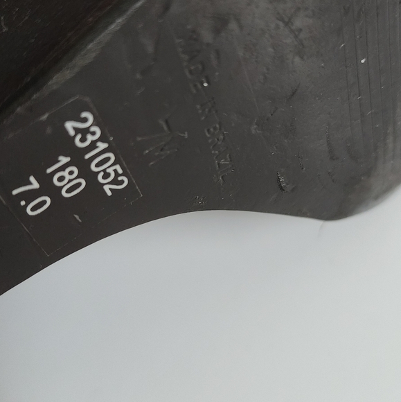 DIBA BOOTS COGNAC BROWN WEDGE HEEL KNEE HIGH ALMOND TOE BUCKLE LEATHER 7 - Picture 16 of 16